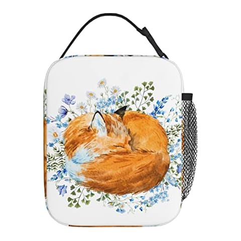 WAZHIJIA Fox Lunch Bag Tote Bag Lunch Bags For Women Lunch Box Insulated Lunch Container One Size Cover