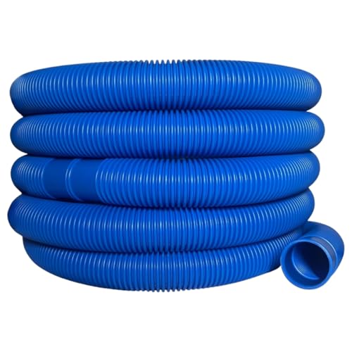AquaOne Poolschlauch 38mm 6 Meter 1 1/2' Hochwertiger Pool Schlauch in blau für Garten & Schwimmbad Solarschlauch Schwimmbadschlauch Saugschlauch Pumpenschlauch Flexibel Wasserschlauch