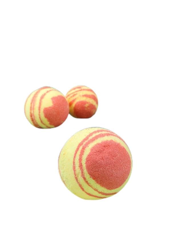 BLUSHBERRY Natural Peach Bath Bomb |Peach-Yellow| - 30g (BOM311) (Pack of 1)