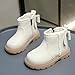 TXGMNA Fall Winter Ankle Boots for Girls Kids Fashion Western Cowgirl Boots Side Zipper Cozy Low Heel Non-Slip Short Booties