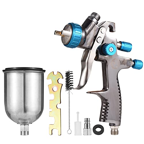 Jemora LVLP Gravity Feed Air Spray Gun Mini Paint Spraying Gun Kit 1.4mm Nozzle 600ml Fluid Cup Air Paint Sprayer for Painting Car Furniture Wall