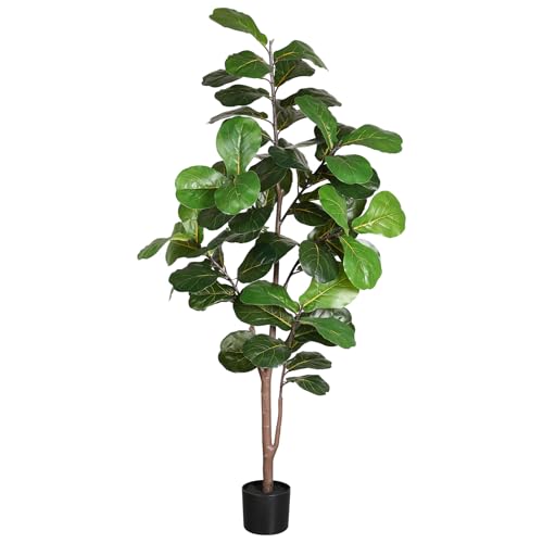 LUWENER 6ft Artificial Fiddle Leaf Fig Tree Plant,Fake...