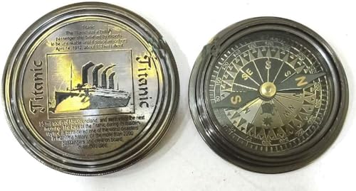 Boussole Titanic réplique marine de poche de collection en laiton véritable