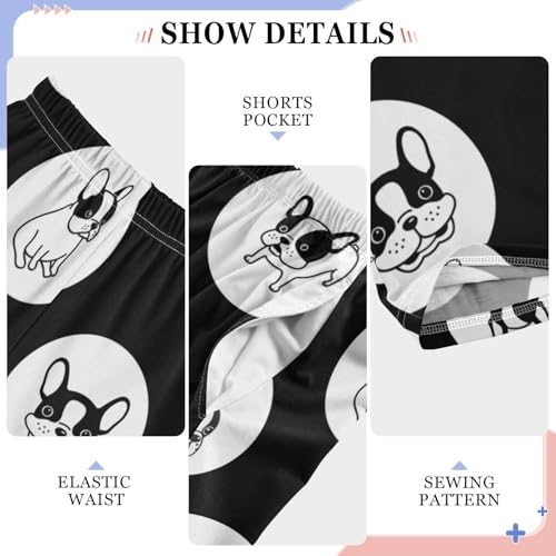 Boys' Pants Dog Breed French Bulldog Polka Dot Long Bottoms Jogger Pants Elastic Waist Trousers with Pockets S-XL4