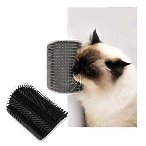 Auto Escova De Parede Tira Remove Os Pelos Dos Gatos Com Erva Catnip Massagem Preta Linha Limpeza PR