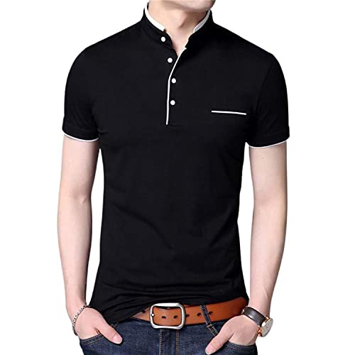Image of Pixie Fashion Stylish and Handsome Mandarin Collar Half Sleeve T Shirt for Men Combo (Pack of 2)