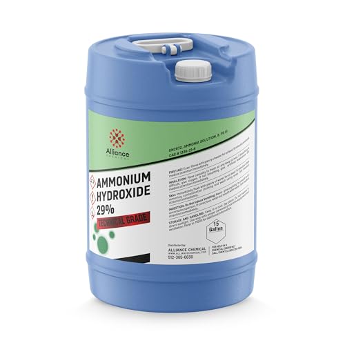 Alliance Chemical Ammonium Hydroxide 29% Technical Grade - 15 Gallon Drum - Ammonia Liquid for Industrial Chemistry