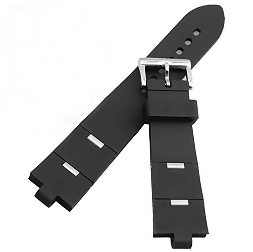 Black Rubber Scuba Diver Watch Band Strap Buckle 24mm X 8mm Fit for Divas' Dream