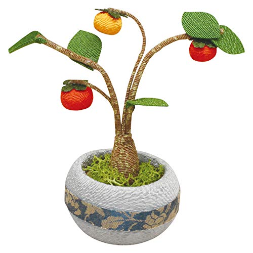 Amazon.co.jp: 「ミニ季節の鉢植え 10月 柿の木」手作りちりめん
