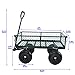 Garden Wagon Cart Utility Wagon Trucks Heavy Duty Steel Mesh Versatile Utility Wagon Cart (Green)