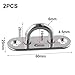 2× Heavy Duty Stainless Steel Ceiling Hook Mount for Chandelier, Fan, Rope - Industrial Strength Hanging Kit with Natural Welding Technology, Streamlined No-Corner Design, 6×2×2.8 cm, Silver