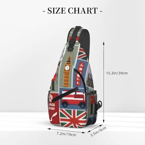 Mochila cruzada con estampado símbolos de Inglaterra miniatura 3