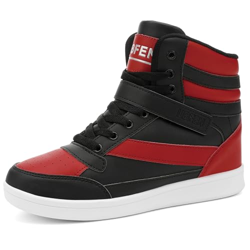 UBFEN Womens High Top Sneakers with Hidden Wedge Heel Ankle
