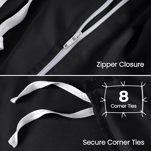 Image of Utopia Bedding Duvet Cover King with Fitted Sheet (78x80) - 2 Pillow Case King - All Season Luxury Bed in a Bag with Zippered Duvet Cover - No Comforter (Black)