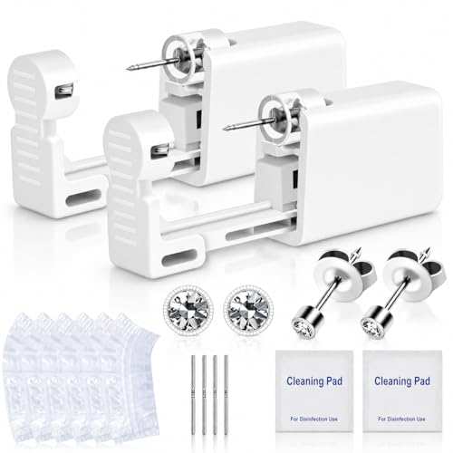 Image of Anzero Ear Piercing Kit, Disposable Ear Piercing Gun with 2MM CZ Studs