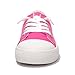Colgo Boys Girls Sneakers Canvas Lace up Walking Shoes for Little Big Kids Size 11-6(Bright Fuchsia, 4 Big Kid)
