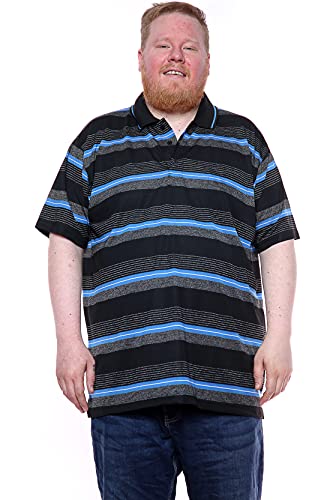 Brooklyn Imports LTD Polo rayé grande taille 2XL-8XL King Size Fit manches courtes col boutonné Cover