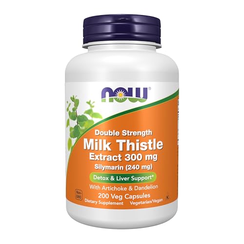 NOW Foods Supplements, Silymarin Milk Thistle Extract 300 mg with Artichoke and Dandelion, Double...