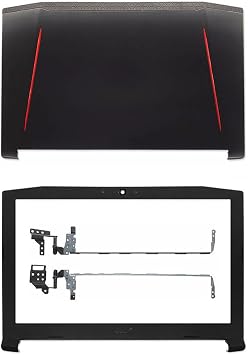 LCD Back Cover & Front Bezel & Screen Hinges Compatible with Acer Predator Helios 300 G3-571 G3-572 G3-573 N17C1 PH315-51 Laptop A+B+H