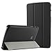 Infiland LG G Pad F 8.0 Shell case, Tri-Fold Ultra Slim Stand Frost Back Case cover for 8 inch LG G PAD F 8.0 V495/ V496 Tablet Only -Black
