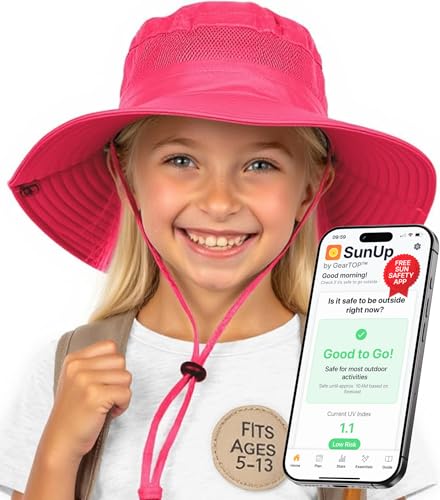 Catálogo de Ropa de Pesca para Niño los más solicitados. 41 GearTOP Sombrero de Sol de ala Ancha para niños, Sombrero de Pesca para niños y niñas, Sombrero de cubeta para Senderismo, Camping, Pesca, Safari, Playa UPF 50+