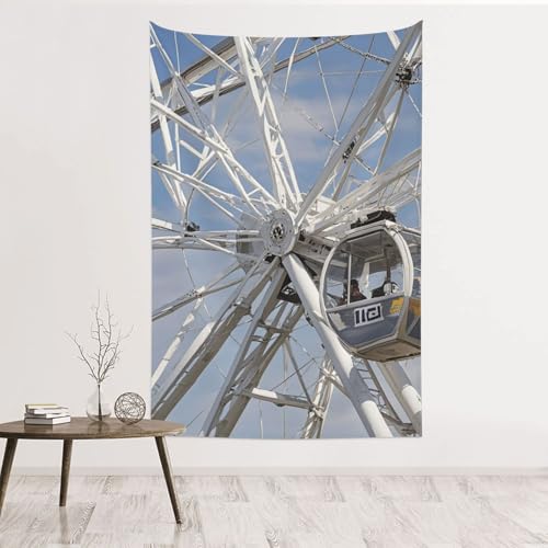 Tapisserie murale grise en velours de pêche 152x101 cm GJHKSSVB