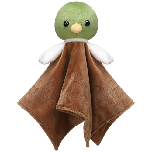 Image of Fanfanwin 15 Inches Cute Mallard Duck Security Blanket Soft Mallard Duck Stuff Lovely Plush Sleeping Snuggle Gifts Nursery Baby Shower Decor for Newborn Toddler Stuffed Snuggle Toy Animal