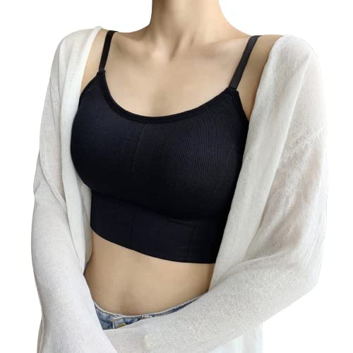 davina fashions Women's Cotton Blend midi Bralette top Non Wired Sports Bra with Removable Pads (28 to 34) Bust Size-picture-22