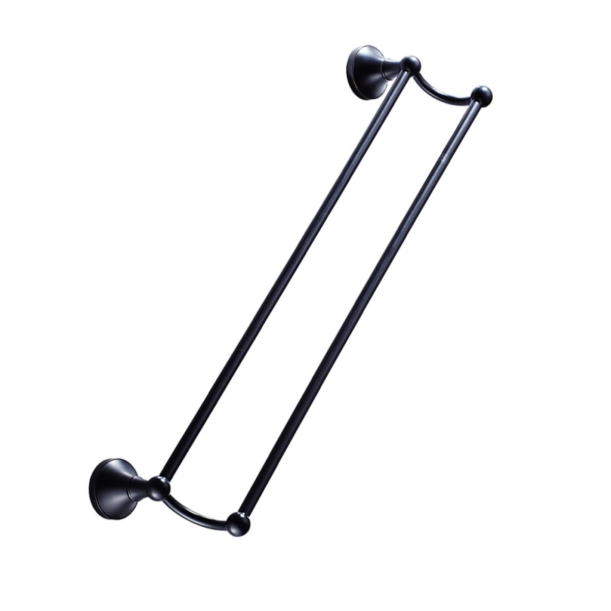 Porte-serviettes double barre en laiton pour organiser une salle de bain rétro chic