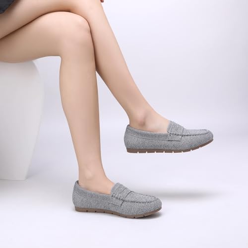 Image of Vespiero Loafers for Women Comfortable Slip on Work Flats Shoes Womens Dressy Casual Walking Shoes