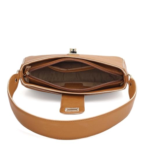 Image of Da Milano Leather Shoulder Bag for Women (00426A-OL)