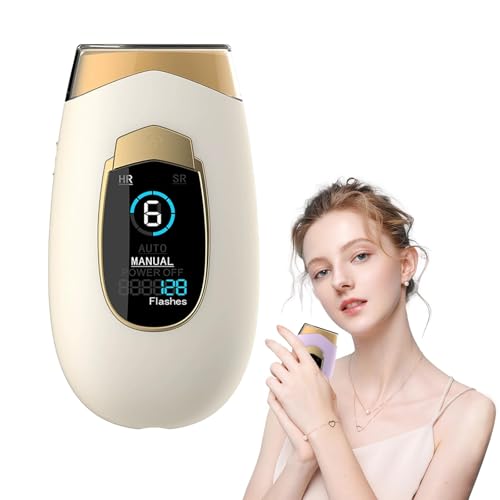 WGQR Depiladora, Tecnología IPL, Detiene el Crecimiento del Vello, Proporcionando una Piel Suave con una Sensación Delicada e Indolora(Beige)