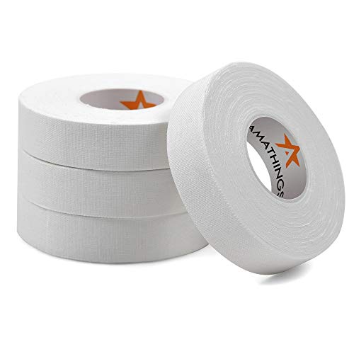 AMATHINGS 4 role lezecké tape šířka 1,5 cm v bílé barvě ideální páska na prsty a sportovní páska pro lezení bouldery, silový sport volejbalový sport... (4 x bílá k nafouknutí)