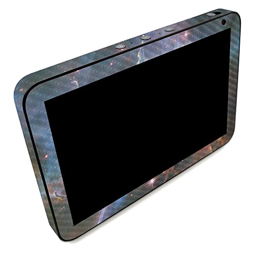 Image of MightySkins Carbon Fiber Skin Compatible with Amazon Echo Show 8 (Gen 2) - Golden Nebula | Protective, Durable Textured Carbon Fiber Finish | Easy to Apply | Made in The USA