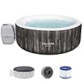 Bestway SaluSpa Bahamas 2-4 Person Inflatable Hot Tub, Round Energy-Efficient Portable Spa with 120 AirJets, 71" x 26"