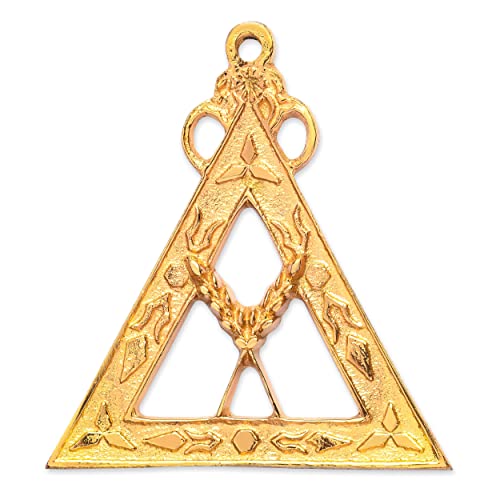 BRICKS MASONS Secretary Royal Arch Chapter Officer Collar Jewel - Gold Plated