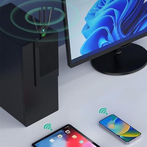 Adaptador USB Wi Fi para PC de escritorio receptor de internet 1300 Mbps 4