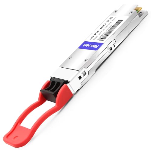 Image of QSFP28 100G ER4 Lite Transceiver Module,Compatible with Brocade 100G-QSFP28-ER4-40KM,100GBASE-ER4 QSFP28 1310nm LAN WDM 40km with FEC,30km Without FEC LC SMF DDM