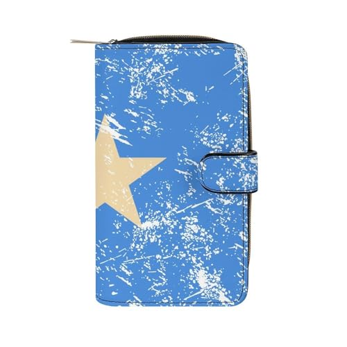 Somalia Vintage Flag Long Wallet for Women Men Purses Coin Pouch Credit Card Holder Organizer