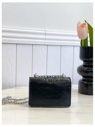Women's Bow Knot Chain Cross Body Handbag Flap Mini Squared Shoulder Bags2