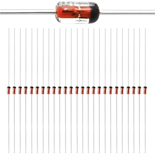 Chanzon 1N4148 Small Signal Fast Switching Diodes High-Speed Axial 200mA 100V DO-35 (DO-204AH) IN4148 Silicon Diodes (Pack of 100 Pieces)