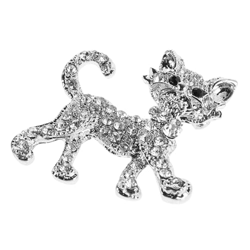 Broche chat strass pour accessoiriser une tenue de mariage chic - 4