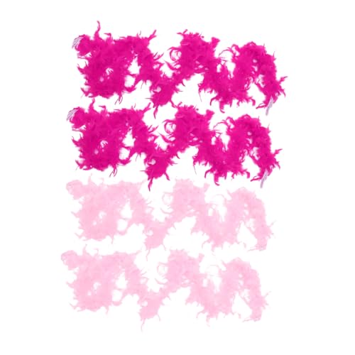 TOVINANNA 4 Pcs Plume Strips Boa for Sewing Craft Boas Diy Trim Party Costume Accessory Plumes
