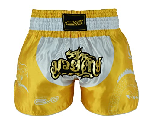 EVO Fitness Muay Thai Shorts MMA Martial Arts Grappling Kick Boxing UFC Cage Fighting Gym Training Men Women Clothing Gear (Small - Image 2