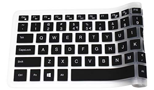 Keyboard Cover Skin Compatible with 15.6" Dell Inspiron 15 3000 5000 7000 Series; 15.6 inch Dell G3 G5 G7 Series; 17.3" Dell Inspiron 17 5000 Series; 17.3" Dell G3 Series (with Numeric Keypad) Black