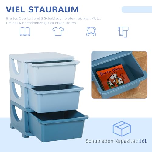 Schubladenschrank für Kinder mit Stauraum und Aufbewahrungsboxen