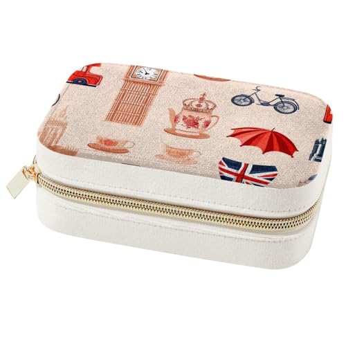 Boîte à bijoux portable Angleterre City pour bagues et colliers - 2