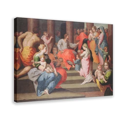 Décoration murale salon Sinite Parvulos Otto Van Veen cadre 40,6x61 cm