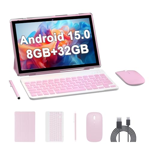 RUIQIAI Android 15 Tableta, 2 in 1 Tablet 10 Inch with...