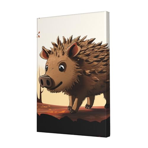Impression sur toile d'animation de sanglier HD tableau mural en coton tendu